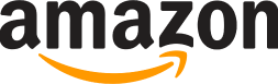 El logo de amazon sobre fondo negro.